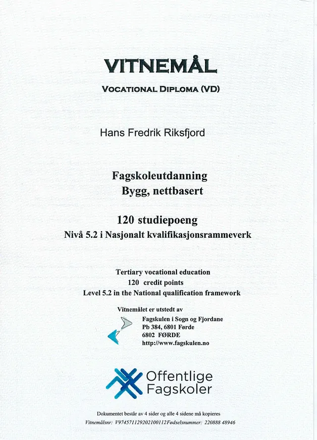 Vitnemål
